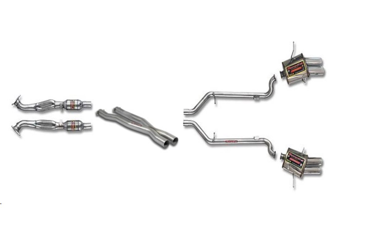 Pot d'échappement complet Supersprint Maserati Coupè 4200 GT V8 (Moteur F136 - 390 Hp) de 2002 à 2004 (Euro 4 / USA)