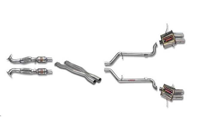 Pot d'échappement complet Supersprint Maserati Spyder 4200 GT V8 (Moteur F136 - 390 Hp) de 2002 à 2004 (Euro 4 / USA)