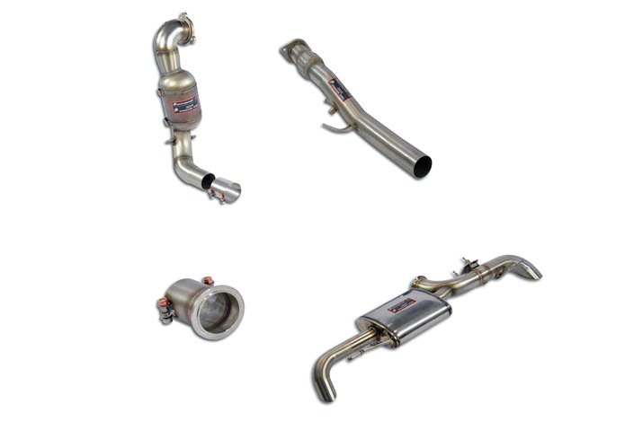 Supersprint full exhaust Mercedes W177 A 220 (2.0T - 190 Hp - Models with GPF) from 2018 (with valve)