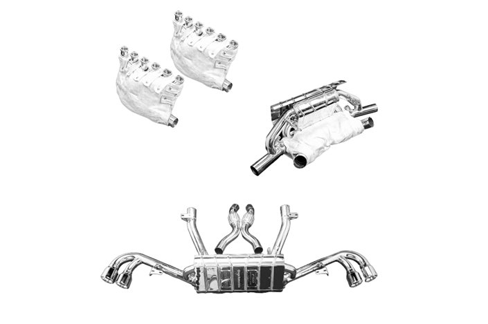 Sistema di scarico completo Capristo Ferrari F50 acciaio inox