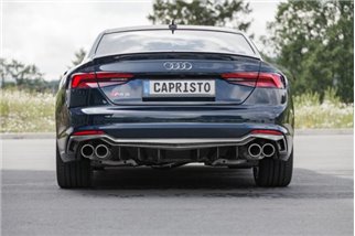 Sistema di scarico completo con valvola ECE terminali carbonio Capristo Audi Rs5 F5