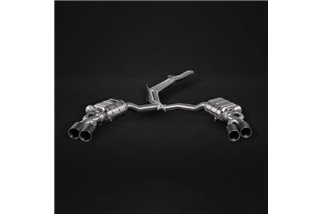 Exhaust system with ECE valve + CES3 Audi Rs5 B9 carbon center pipes and tailpipes