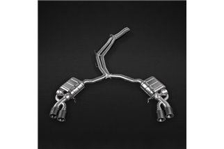 Exhaust system with ECE valve + CES3 Audi Rs5 B9 carbon center pipes and tailpipes