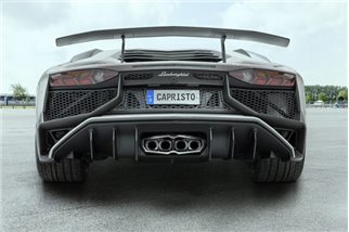 Endschalldämpfer mit Ventil und Carbon-/Edelstahlrahmen Capristo Lamborghini Aventador LP750 SV