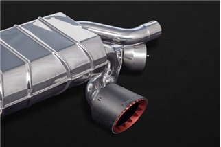 Pot d'échappement en fibre de carbone avec valve pour PSE Capristo Porsche 991.2 Carrera GTS 2017 - 2020