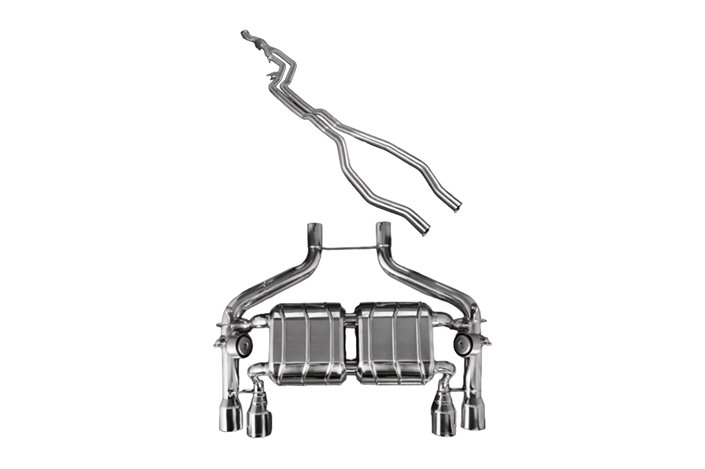 ECE-Klappenauspuff + CES3 Capristo Mittelschalldämpferrohre BMW M2 F87