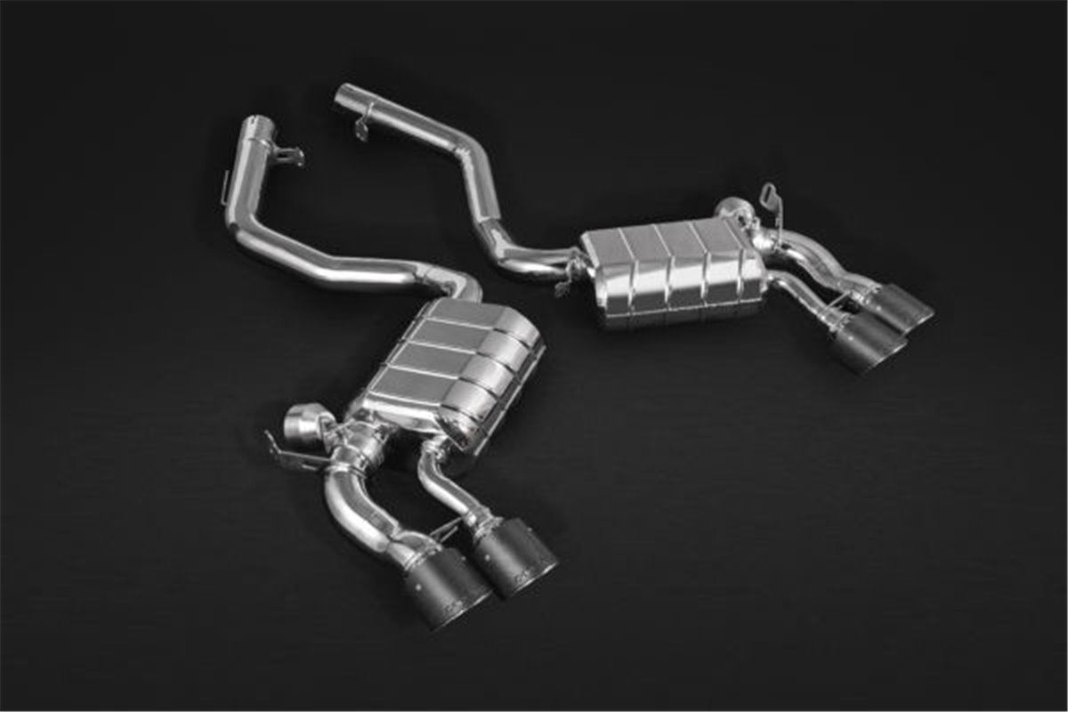 Pot d'échappement à valve + tubes centraux et bornes CES3 capristo carbone BMW X5/6M F15/16 2013-2018