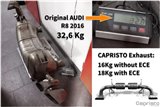 Scarico terminale con valvola CES3 acciaio inox Capristo Audi R8 Gen 2 2016-2019