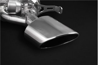 Terminal exhaust with ECE valve with central pipes and oval terminals RS CES3 Capristo Audi RS4 B9