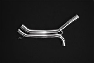 Terminal exhaust with ECE valve with central pipes and oval terminals RS CES3 Capristo Audi RS4 B9