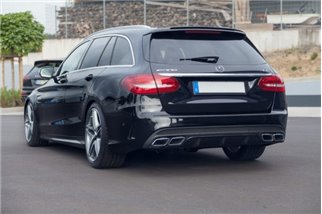 Endschalldämpfer mit Klappe + Zentralrohr Capristo Mercedes C-Klasse AMG C43 W205 ab 2015