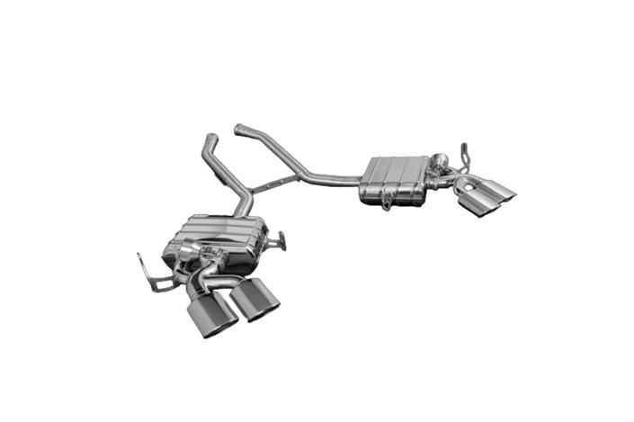 Exhaust terminal with valve + CES3 Capristo stainless steel terminals Mercedes AMG ML 63 W164 2008 - 2011