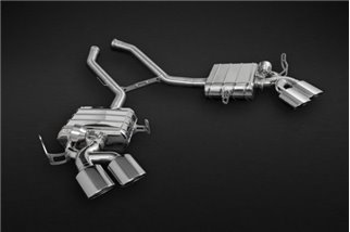 Borne d'échappement avec valve + bornes CES3 Capristo inox Mercedes AMG ML 63 W164 2008 - 2011