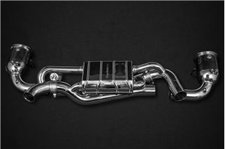 Terminal exhaust with valve + sports catalysts 250 cells Capristo Porsche 992 Carrera/S - Turbo/S