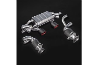 Pot d'échappement terminal carbone avec valve et catalyseurs 250 cellules CES3 Capristo Porsche 991.2 Carrera GTS 2017 - 2020