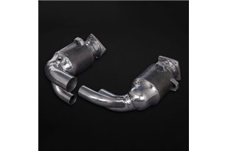 Pot d'échappement terminal carbone avec valve et catalyseurs 250 cellules CES3 Capristo Porsche 991.2 Carrera GTS 2017 - 2020