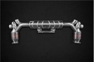 Terminal exhaust with valve + 200 cell catalysts CES3 Capristo Porsche 991.1/2 Turbo/S