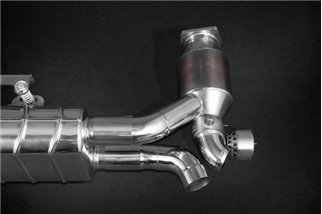 Terminal exhaust with valve + 200 cell catalysts CES3 Capristo Porsche 991.1/2 Turbo/S