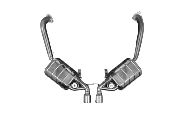 Terminal exhaust with CES3 valve decatalyzed Capristo Porsche 987 Boxster Cayman MK2 2009-2012