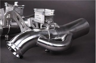 Exhaust terminal chrome gold black Capristo Maserati MC20