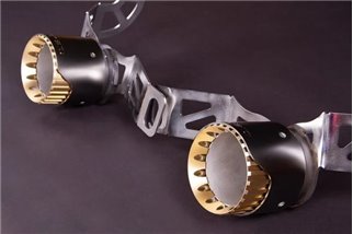 Exhaust terminal chrome gold black Capristo Maserati MC20