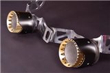 Exhaust terminal chrome gold black Capristo Maserati MC20