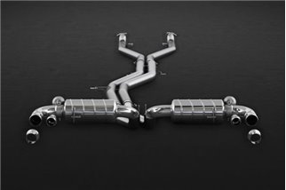 Terminal exhaust with valve + central pipes CES3 Capristo Bentley Bentayga W12