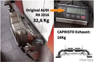 Capristo-Auspuffklemme Audi R8 – V10 ab 2015 aus Edelstahl