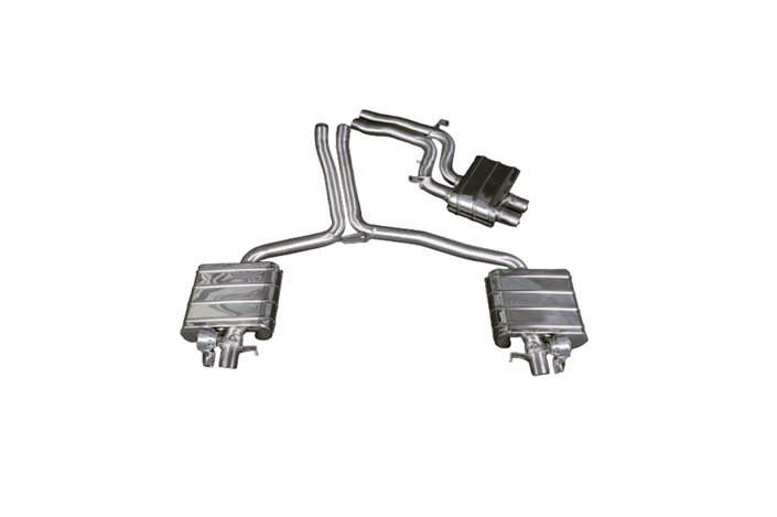 Echappement avec valve ECE + tuyaux silencieux centraux Capristo Audi Rs5 B8