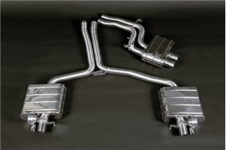 Exhaust with ECE valve + Capristo Audi Rs5 B8 central silencer pipes