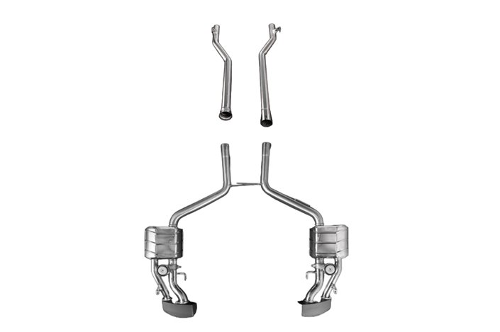 Exhaust with valve + central pipes Capristo Mercedes AMG CLS63 W218 2010 - 2018