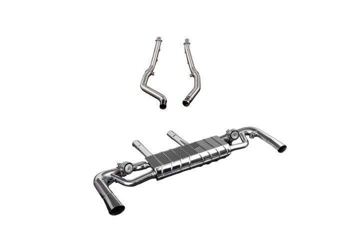 Auspuff mit Ventil mit Zentralrohren CES3 Capristo Mercedes GLE550/500 C292/W166 2015-2018