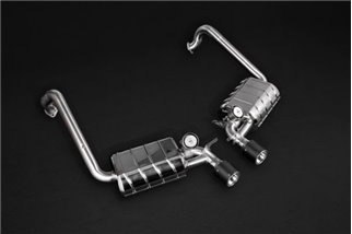 Exhaust with valve carbon terminals CES3 Capristo Porsche 981/982 Boxster/Cayman/GT4/718