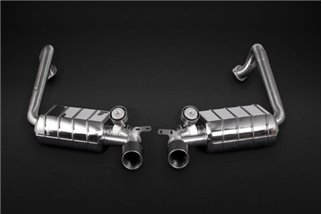 Echappement avec valve bornes carbone CES3 Capristo Porsche 981/982 Boxster/Cayman/GT4/718