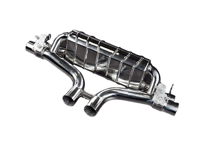 Echappement avec valve + tubes centraux et bornes carbone Capristo Porsche 536 Cayenne Turbo/Turbo E-Hybrid/GTS