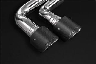 Exhaust with valve + central pipes and carbon terminals Capristo Porsche 536 Cayenne Turbo/Turbo E-Hybrid/GTS