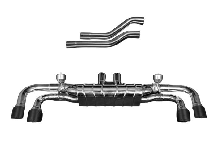 Auspuff mit Ventil und Carbonspitzen CES3 Capristo Porsche 536 Cayenne 3.0T/E-Hybrid