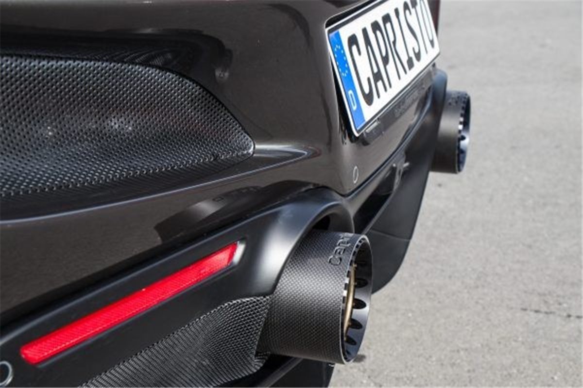 Capristo Ferrari F8 gold internal carbon silencer shells