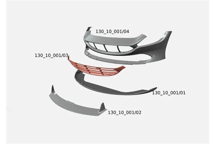 Capristo Ferrari Roma complete carbon front bumper