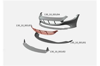 Capristo Ferrari Roma komplette Carbon-Frontstoßstange