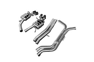 Complete exhaust with carbon beveled end valve (CES3) Capristo Audi rs6 / Rs7 C8