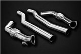 Complete exhaust with carbon beveled end valve (CES3) Capristo Audi rs6 / Rs7 C8