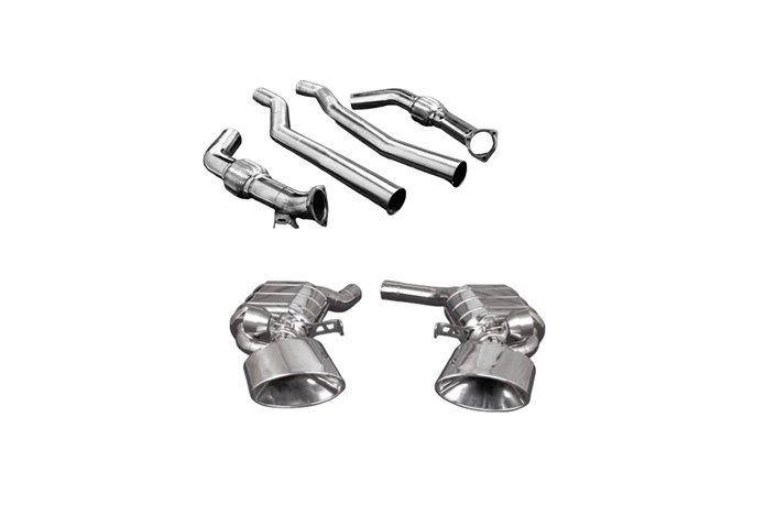 Scarico completo con valvola terminali ovali inox Capristo Audi rs6 / Rs7 C8