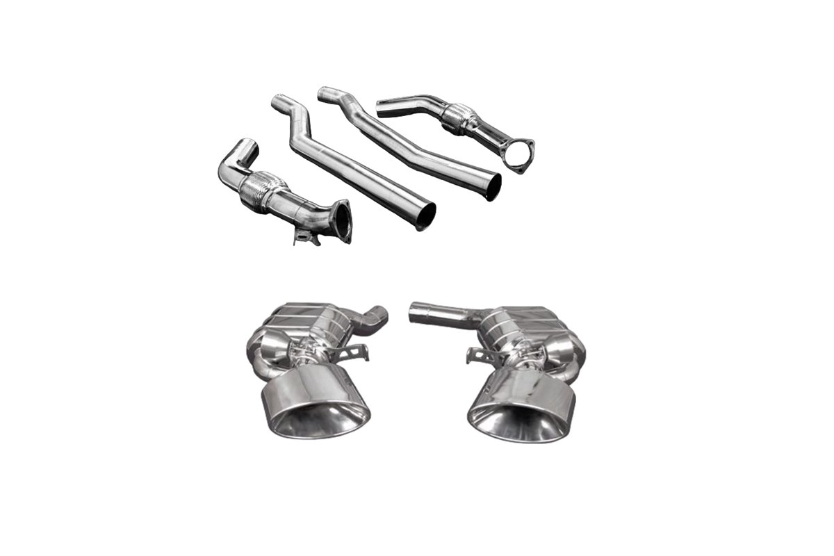 Scarico completo con valvola terminali ovali inox Capristo Audi rs6 / Rs7 C8