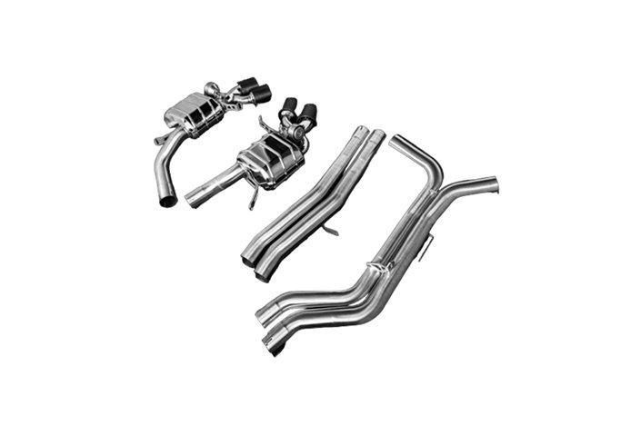 Complete exhaust with Capristo Audi Rs6 / Rs7 carbon terminal valves