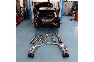 Pot d'échappement complet avec clapets terminaux carbone Capristo Audi Rs6 / Rs7