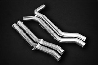 Complete exhaust with stainless steel oval terminal valve Capristo Audi Rs6 / Rs7 C8