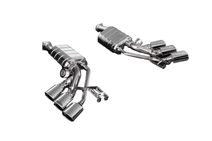 Triple silencer exhausts with ECE Capristo valve Mercedes AMG G-Class G63/550/500 W463 2012- 2018