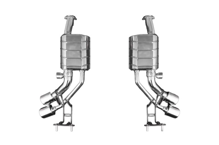 Double silencer exhausts with ECE Capristo valve Mercedes AMG G-Class G63/550/500 W463 2012- 2018