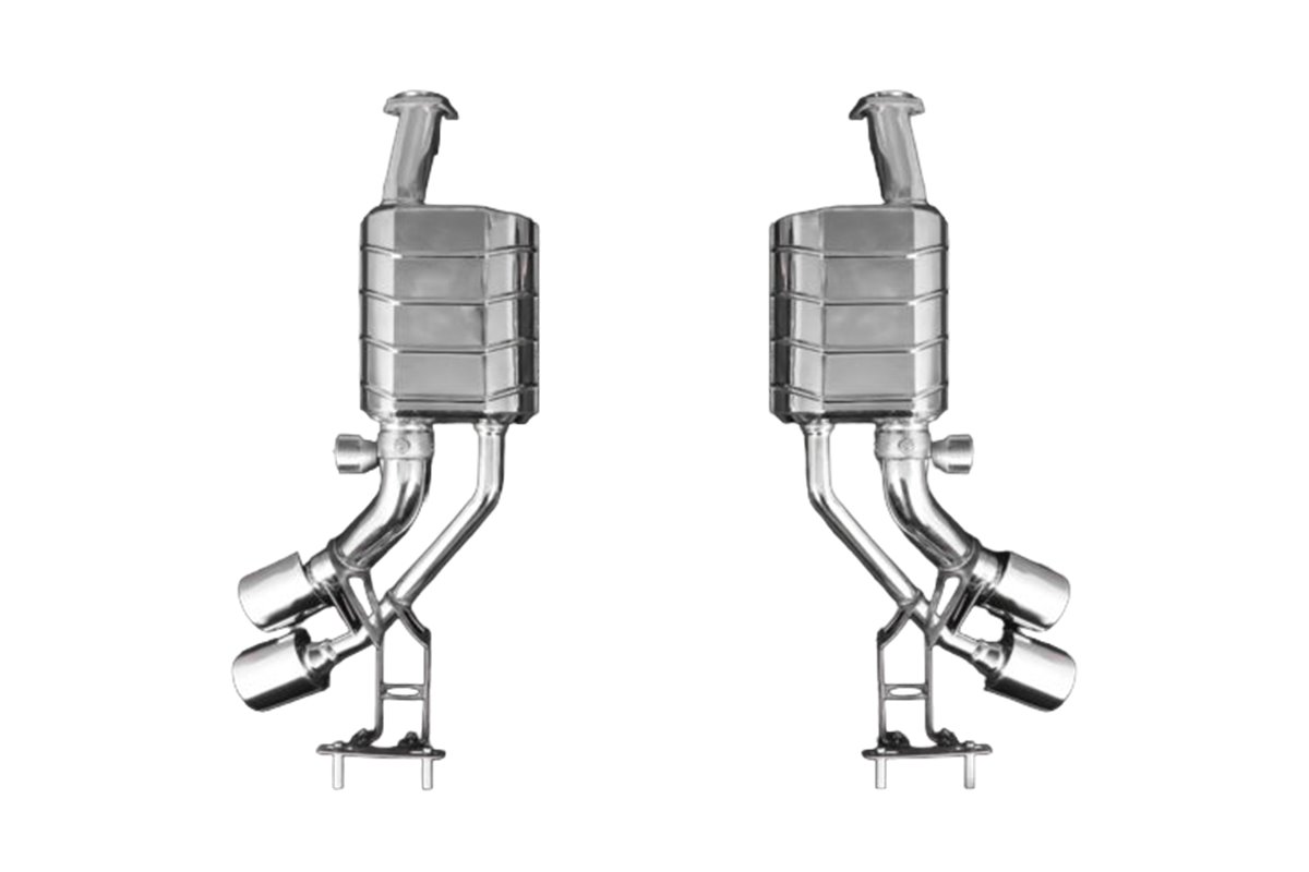 Double silencer exhausts with ECE Capristo valve Mercedes AMG G-Class G63/550/500 W463 2012- 2018